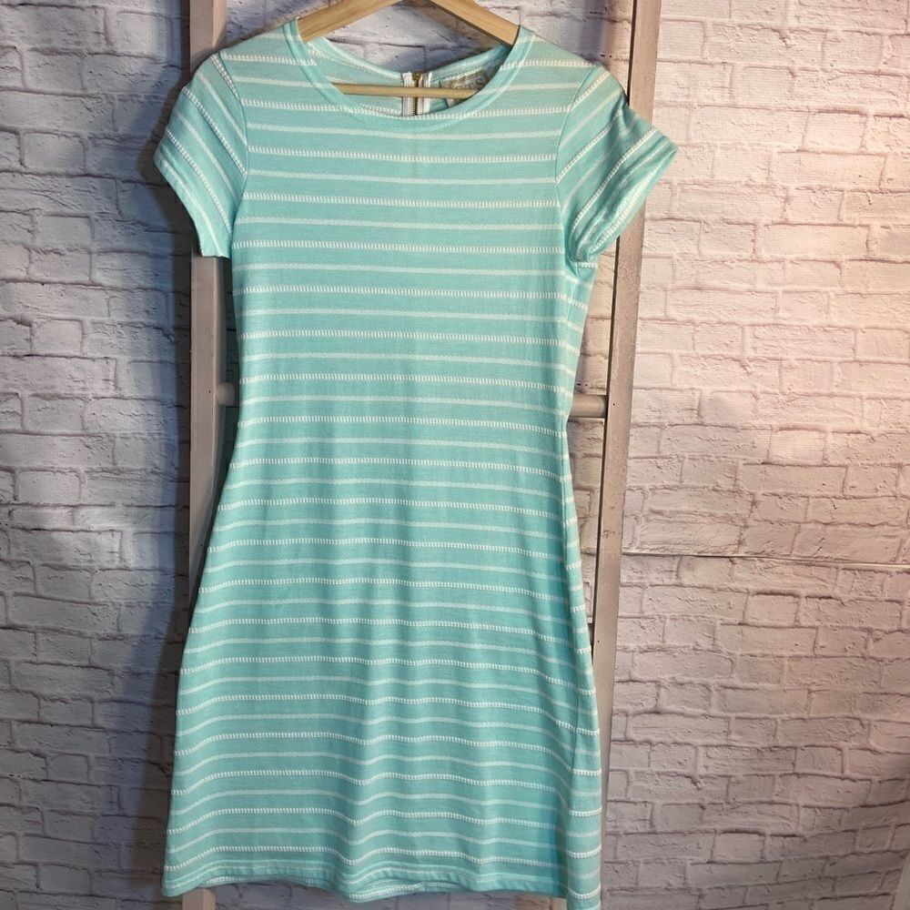 Sail to Sable Mint and White Striped Dress